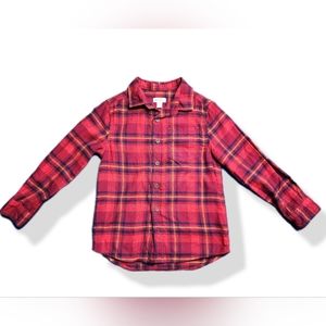 Button Down Shirt, Long sleeve, Youth Small, Flannel pattern